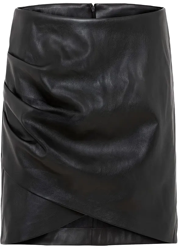 Korte imitatieleren rok, bonprix