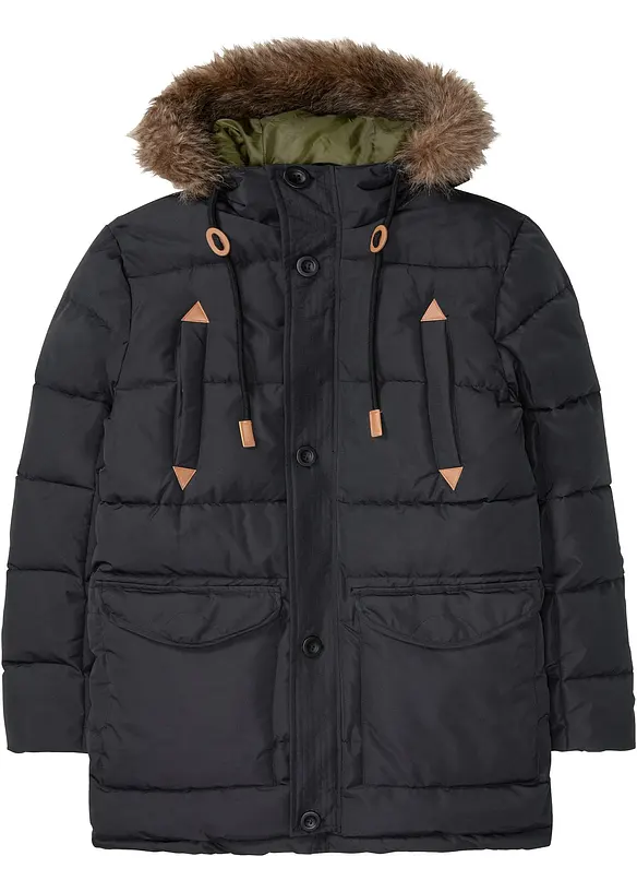 Gewatteerde outdoor jas met capuchon, bonprix