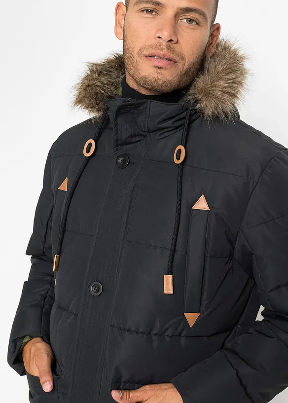 Gewatteerde outdoor jas met capuchon, bonprix