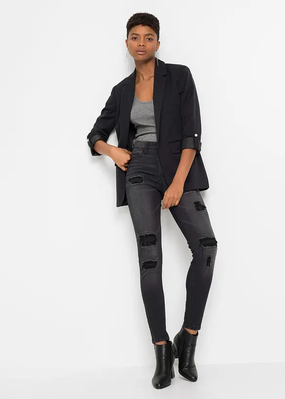 Skinny jeans met destroyed effecten, RAINBOW