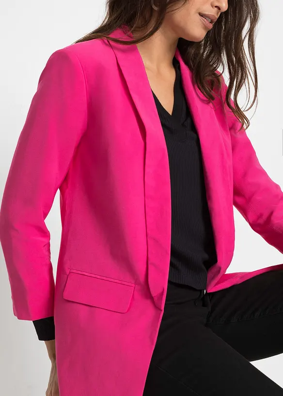 Lange blazer in een viscosemix, bonprix
