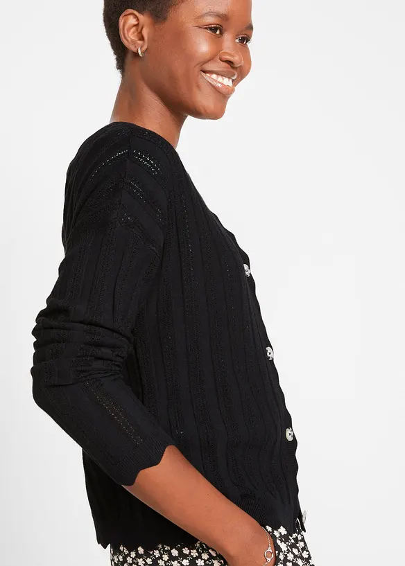 Kort ajour vest met viscose, bonprix