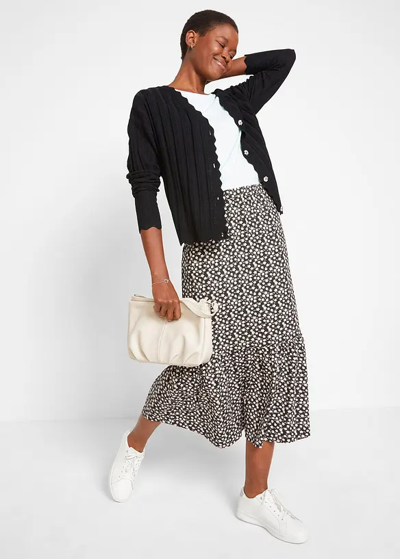 Kort ajour vest met viscose, bonprix