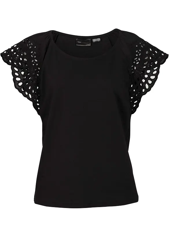 Shirt met broderie anglaise, bonprix