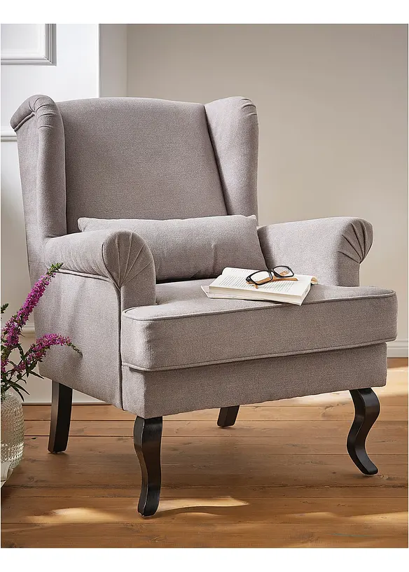 Oorfauteuil met gedraaide poten, bonprix