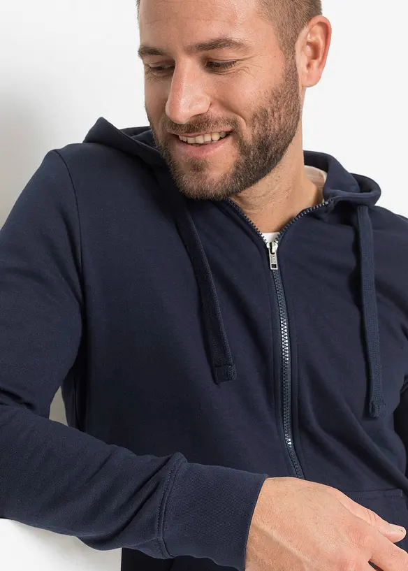 Sweatvest met capuchon (set van 2), bonprix