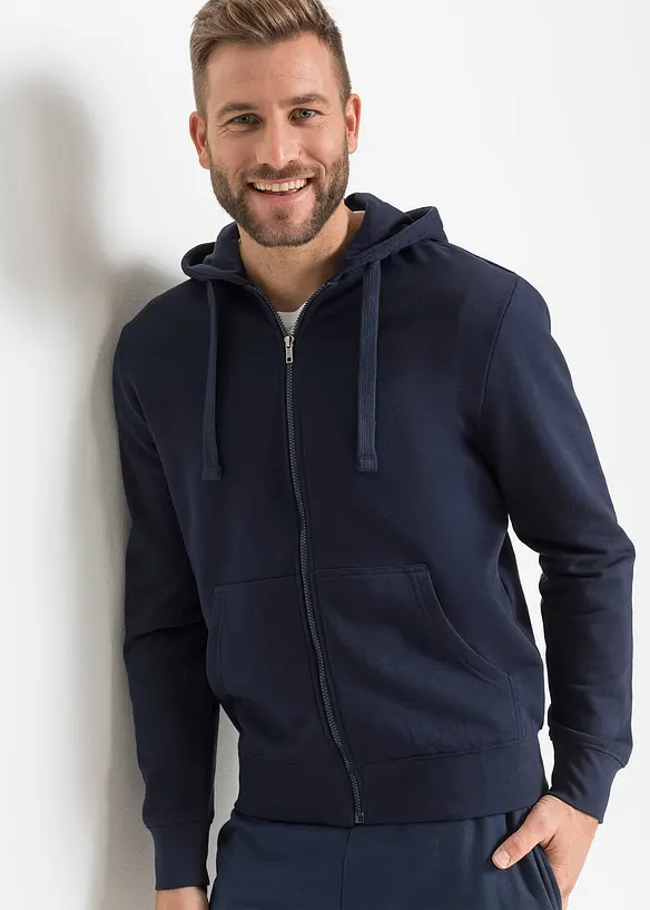 Sweatvest met capuchon (set van 2), bonprix