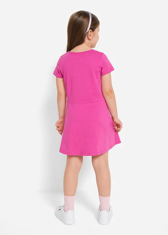 Jersey jurk (set van 2) van biologisch katoen, bonprix