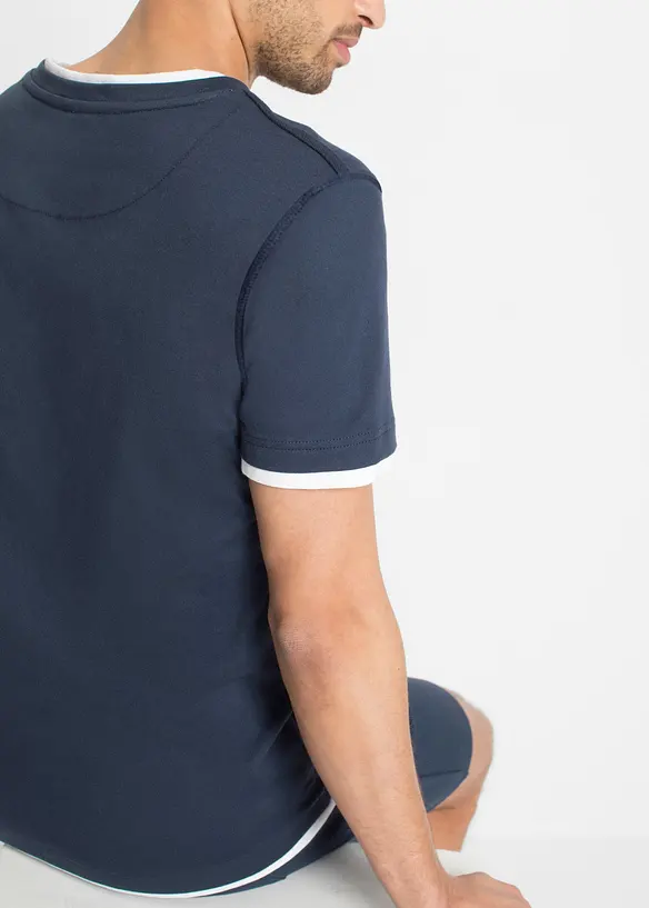 2-in-1 shirt, korte mouw (set van 2), bonprix