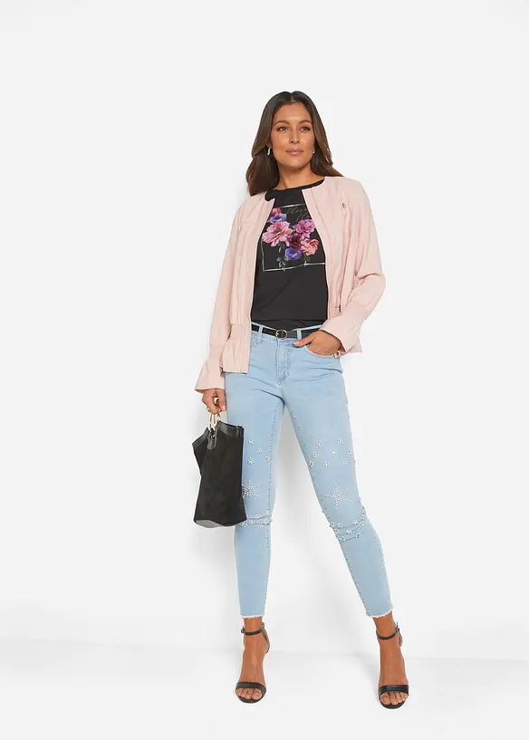 Shirt met geweven inzet en applicatie, bpc selection premium