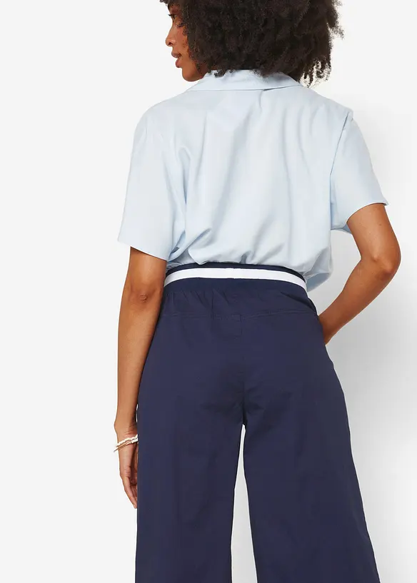 Katoenen papertouch culotte met comfortband, bonprix