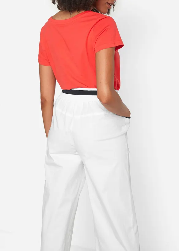 Katoenen papertouch culotte met comfortband, bonprix