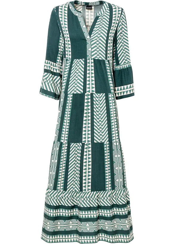 Maxi jurk met printvan soepele viscose, bonprix