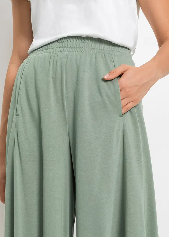 Jersey culotte met wijde pijpen, bonprix