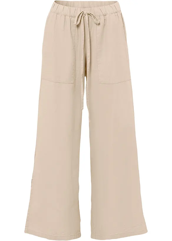 Wijde broek van linnen, bonprix