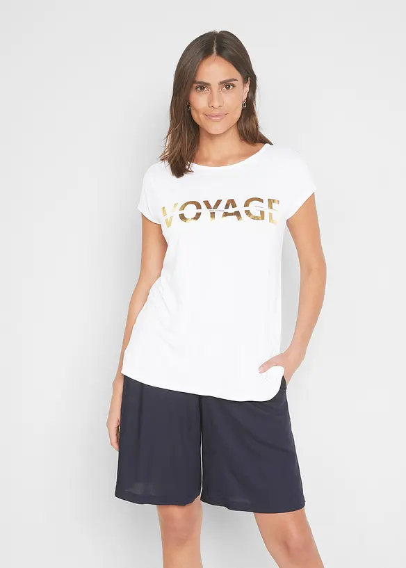Longshirt in een viscosemix, bonprix