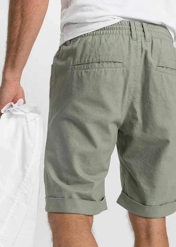 Instap bermuda van linnenmix, regular fit, bonprix