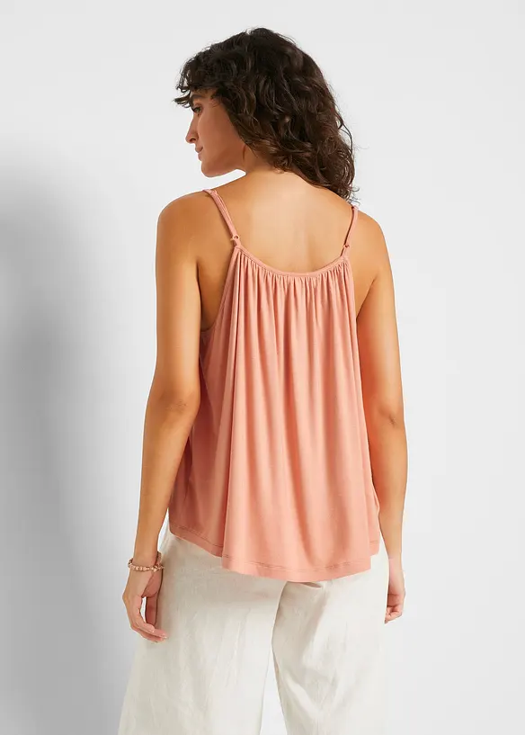 Top met spaghettibandjes van soepele viscose, bonprix