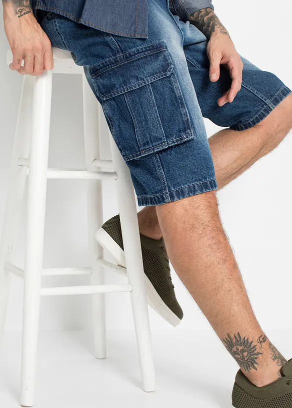 Cargo jeans bermuda, relaxed fit, bonprix