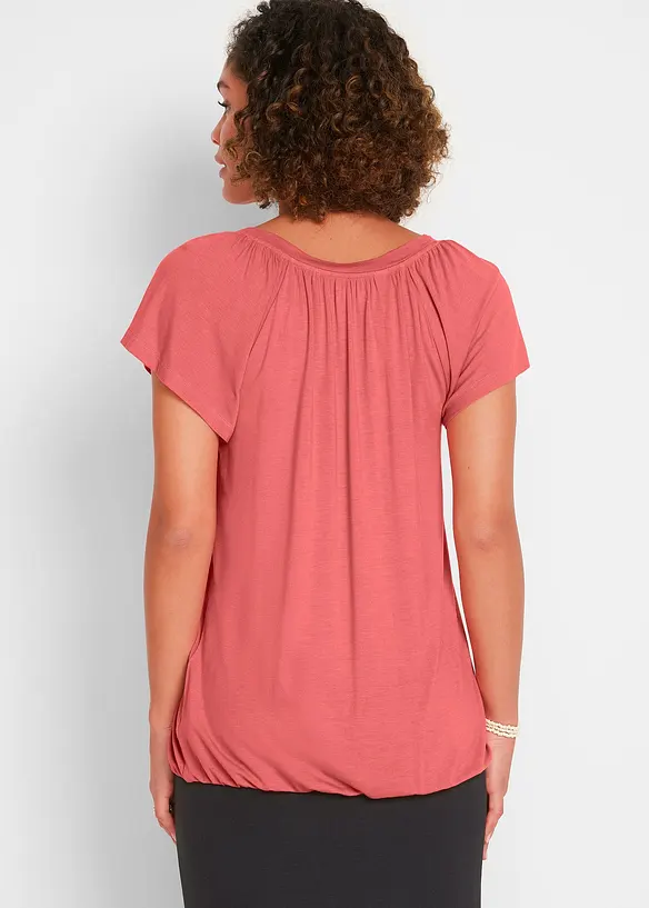 Shirt in een viscosemix, korte mouw, bonprix