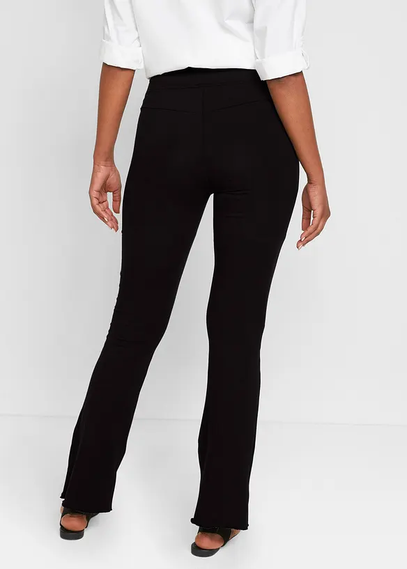 Wijd uitlopende legging van katoenmix (set van 2), bonprix
