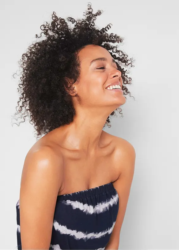 Strapless playsuit van biologisch katoen, bonprix