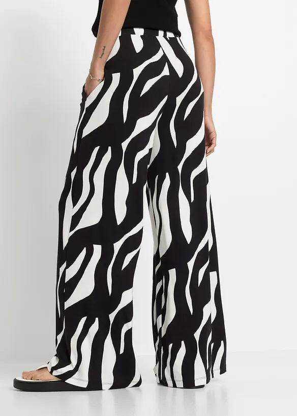Gedessineerde broek van soepele viscose, bonprix