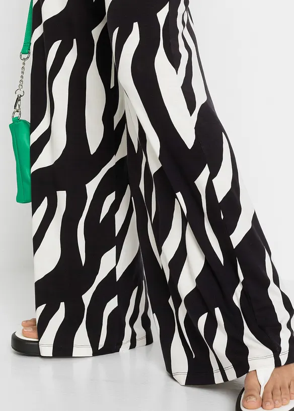 Gedessineerde broek van soepele viscose, bonprix