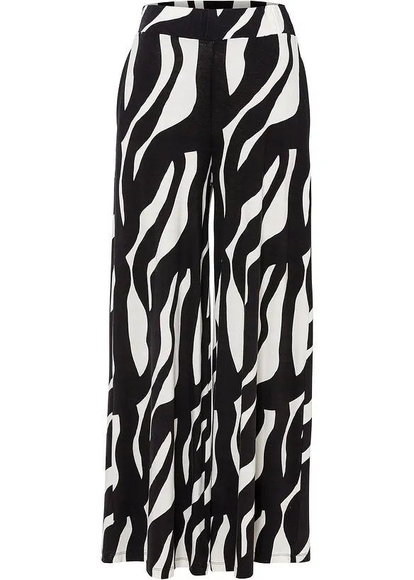 Gedessineerde broek van soepele viscose, bonprix