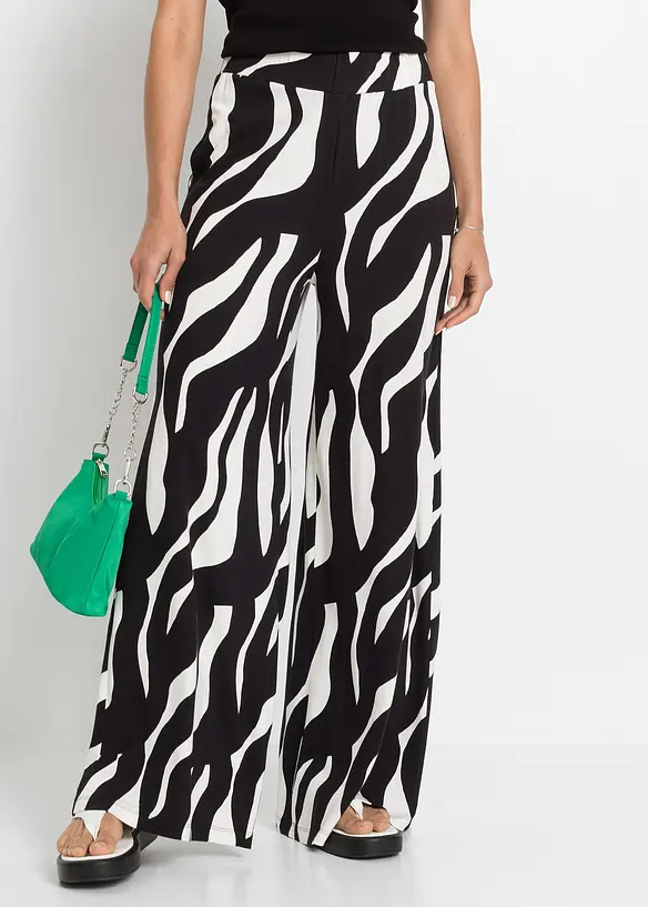 Gedessineerde broek van soepele viscose, bonprix
