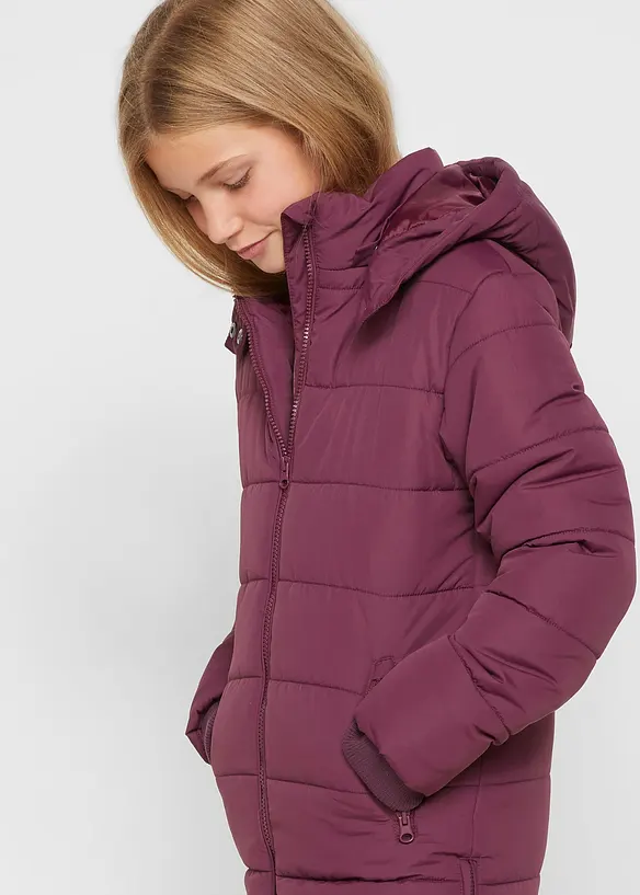 Gewatteerde jas met afneembare capuchon, bonprix