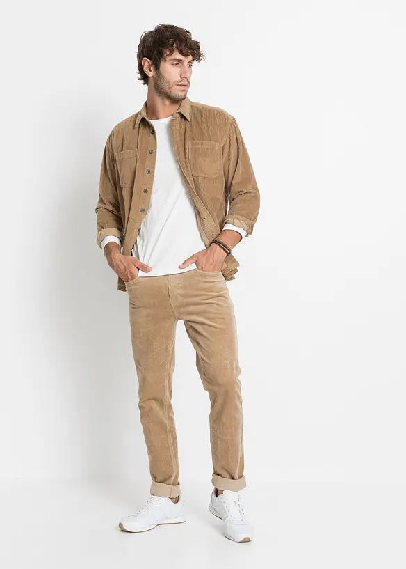 Slim fit stretch corduroy broek met comfort fit, bonprix