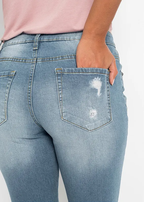 Jeans met borduursel, bonprix