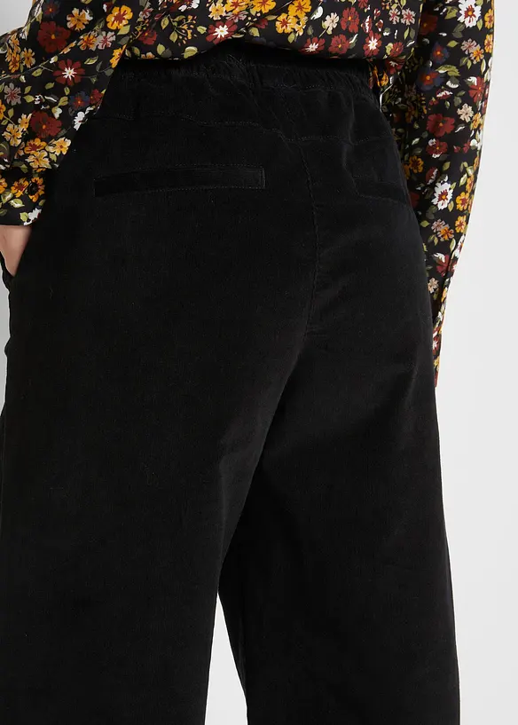 Wijde corduroy broek met high-waist comfortband, bonprix