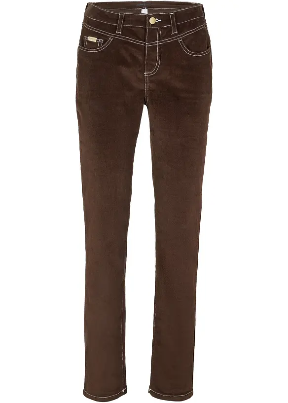 Slim fit stretch corduroy broek, bonprix