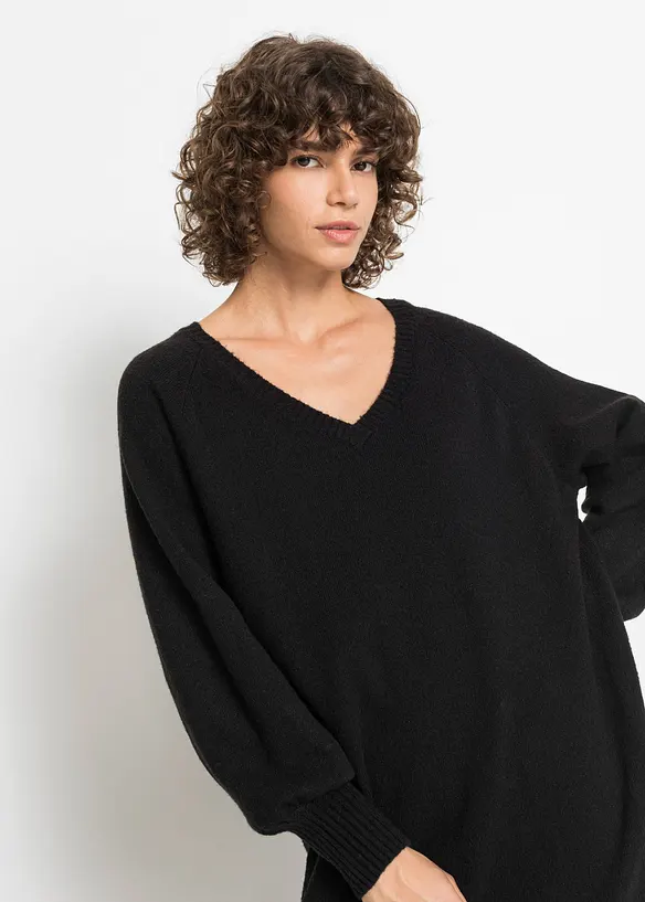 Gebreide oversized midi jurk, bonprix