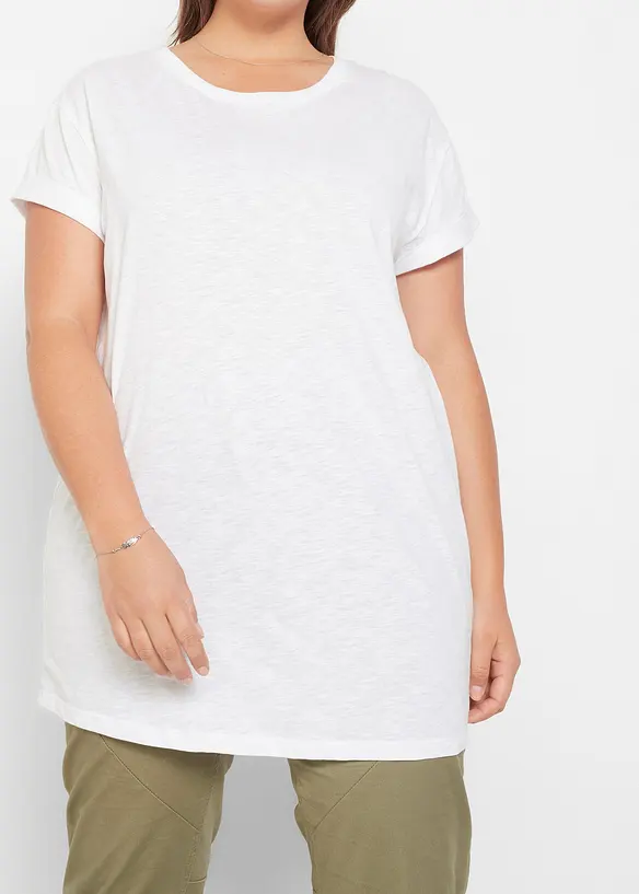 Boxy longshirt, korte mouw, bonprix