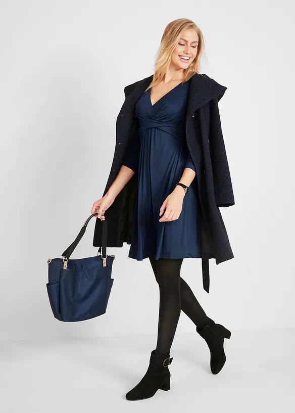 Zwangerschapsjurk/voedingsjurk van viscose-stretch, bonprix