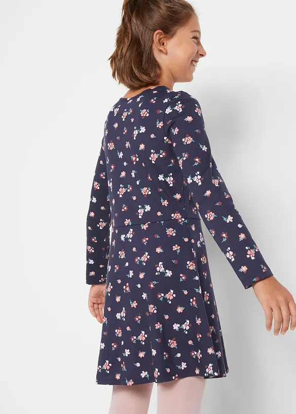 Jersey jurk van biologisch katoen (set van 2), bonprix