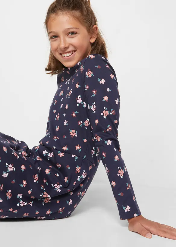 Jersey jurk van biologisch katoen (set van 2), bonprix
