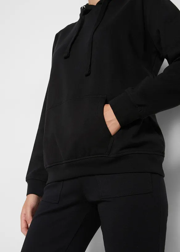 Basic hoodie van zacht frotté, bonprix