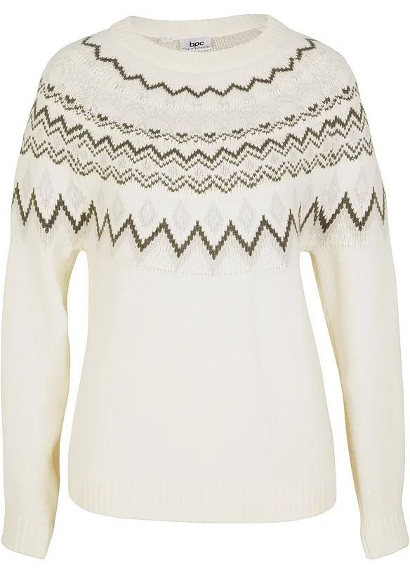 Noorse trui met hooggesloten hals, bonprix