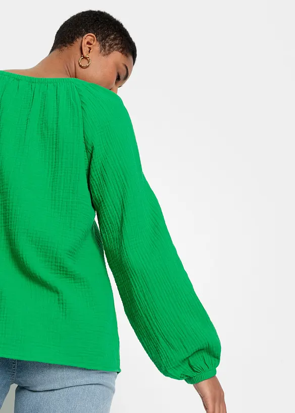 Mousseline blouse van katoen, bonprix