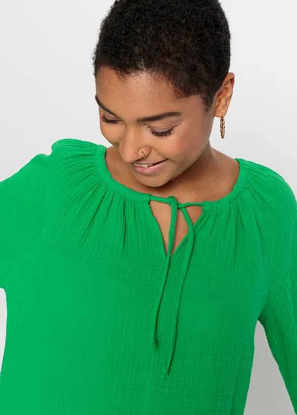 Mousseline blouse van katoen, bonprix