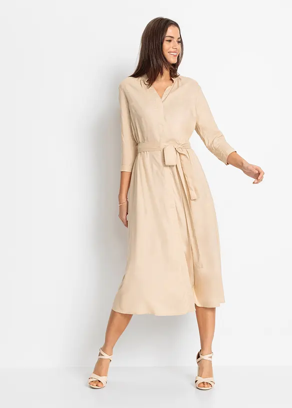 Midi jurk met 3/4 mouwen, BODYFLIRT
