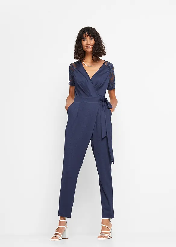 Jumpsuit met kant, bonprix