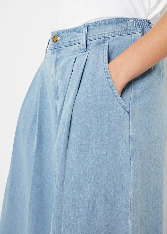 Wide leg jeans, broekrok, bonprix