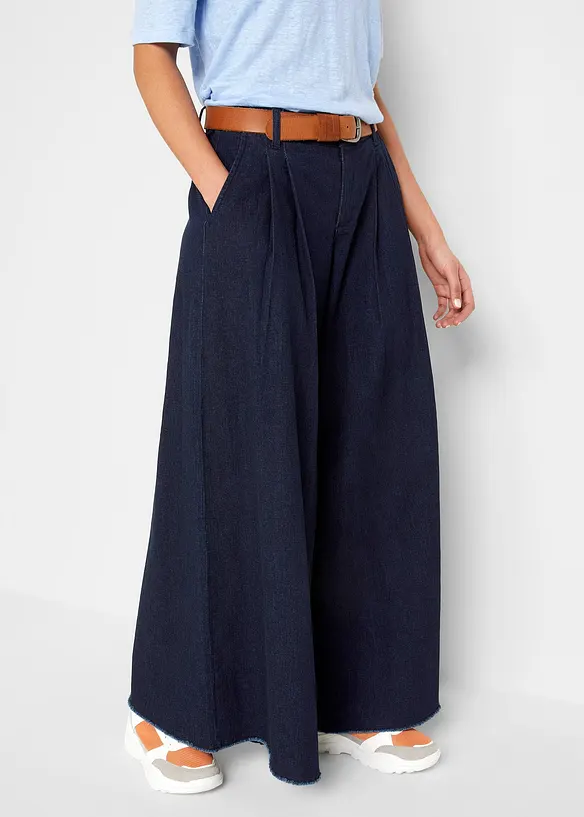 Wide leg jeans, broekrok, bonprix