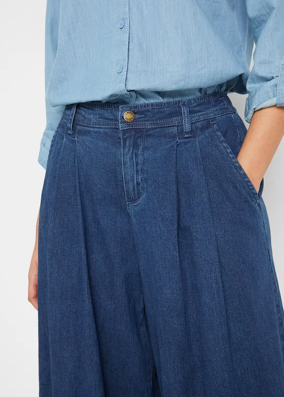 Wide leg jeans, broekrok, bonprix