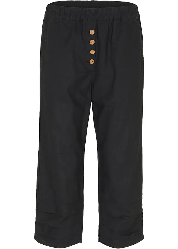 Broek in een linnen-katoenmix, bonprix